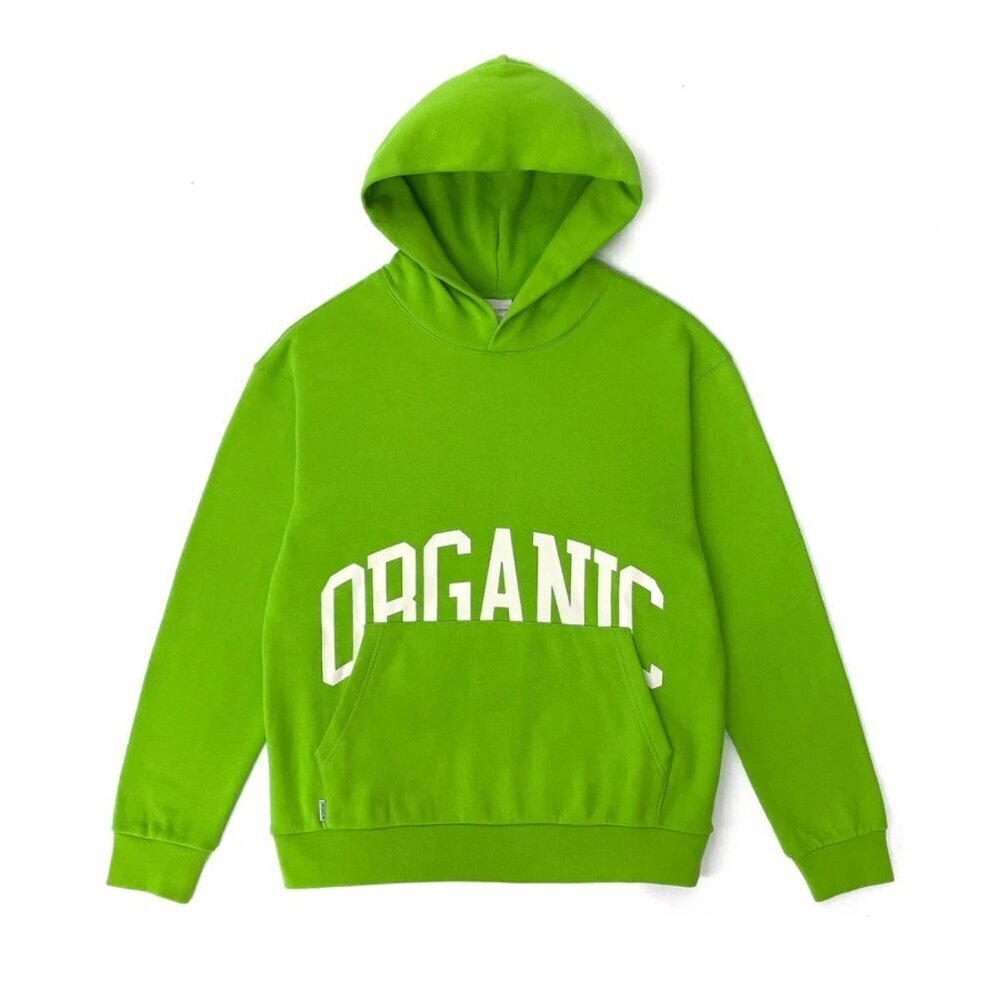 Midnight Organic Lime Green Under Pocket Organic Hoodie Size Large 41588